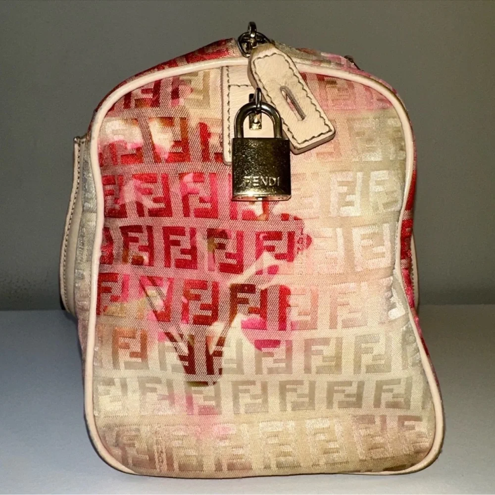 Rare Fendi Patent Zucchino Vitello Floral Forever Boston - Picture 5 of 12